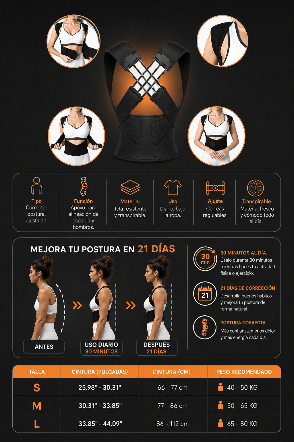 Corrige tu postura en minutos sin dolor